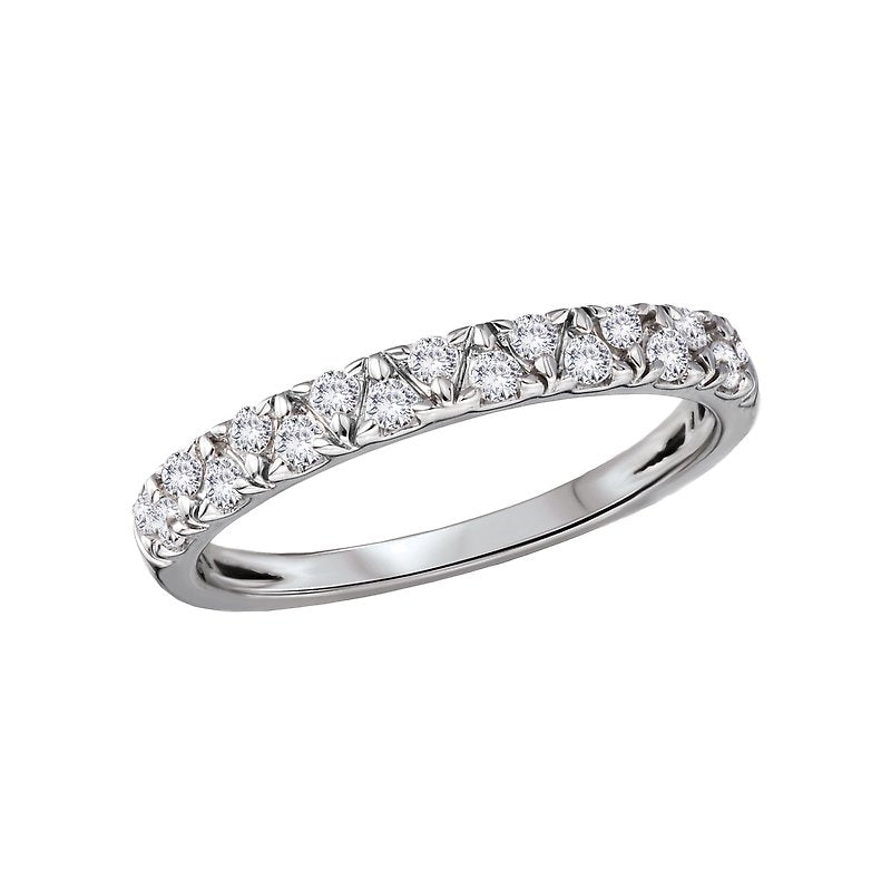 Luxora 14K White Gold Ladies Fashion Ring with Lab Grown Diamonds