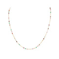 Luxora Italian 14kt Gold Multi-Color Tourmaline Bead Necklace