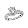 Orbelle Diamond Semi-Mount Engagement Ring | Bandora 14K White Gold Oval 10x7mm