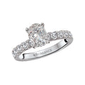 Orbelle 18K White Gold Oval Diamond Semi-Mount Engagement Ring