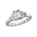Orbelle White Gold Baguette Diamond Semi-Mount Engagement Ring