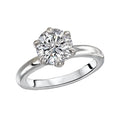 Aurenza Bandoras 14K White Gold Solitaire Diamond Engagement Ring Semi-Mount