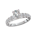 Orbelle Diamond Semi-Mount Engagement Ring | 14K White Gold Oval 8x6mm