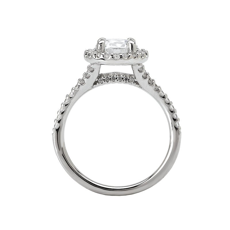 Orbelle Halo Semi-Mount Lab Grown Diamond Ring in 14K White Gold