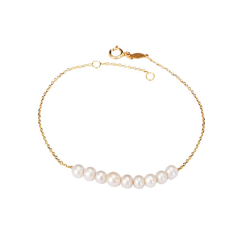 Luxora Italian 14kt Yellow Gold Freshwater Pearl Bracelet