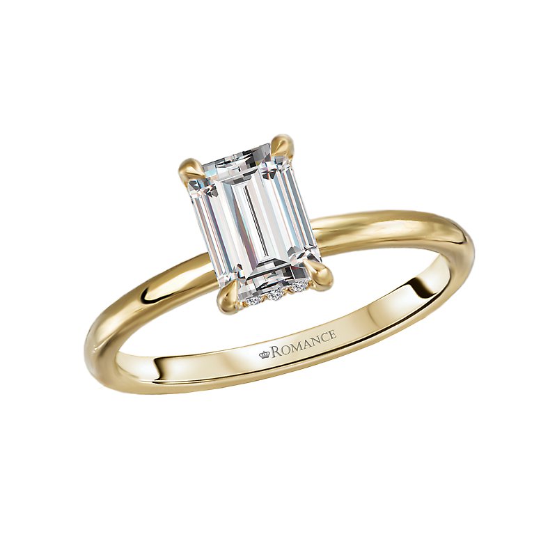 Orbelle Hidden Halo Lab Grown Diamond Engagement Ring in 14K Yellow Gold