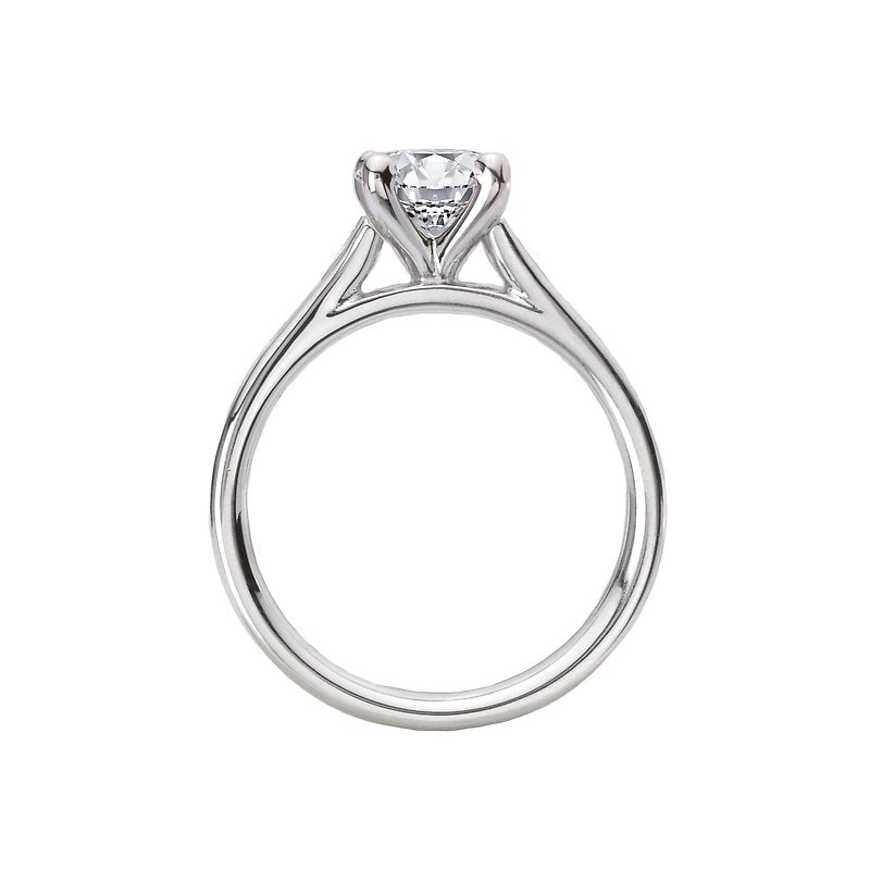 Orbelle Diamond Hidden Halo Engagement Ring | 14K White Gold Oval Shape