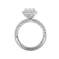 Orbelle Halo Semi-Mount Diamond Ring in 14K White Gold with Lab Grown Pear Shaped Diamond