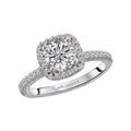 Bandora 14K White Gold Halo Semi-Mount Diamond Ring