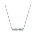 Luxora Swiss Blue Topaz and Diamond 14K White Gold Necklace