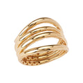 Luxora 14kt Gold Spiral Fashion Ring - 4 Row Twist Design