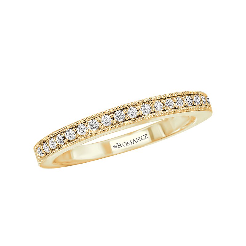 Orbelle Diamond Engagement Ring with Milgrain Detail in 14K White Gold