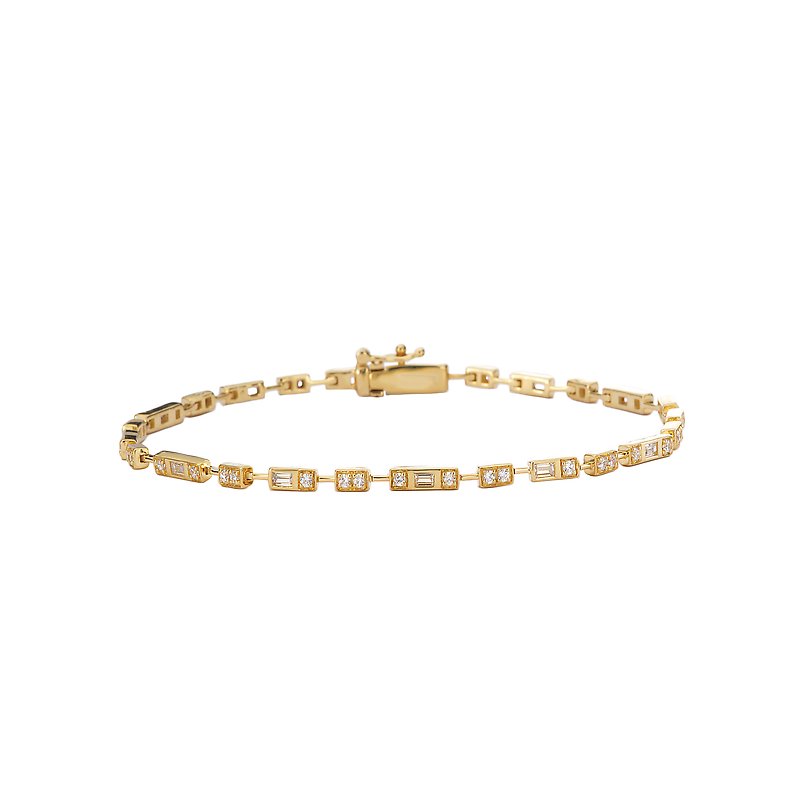 Luxora 14kt Yellow Gold Diamond Link Bracelet