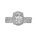 Orbelle Halo Semi-Mount Lab Grown Diamond Ring in 18K White Gold