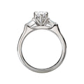 Orbelle 3-Stone Lab Grown Diamond White Gold Pear Shape Semi-Mount Engagement Ring