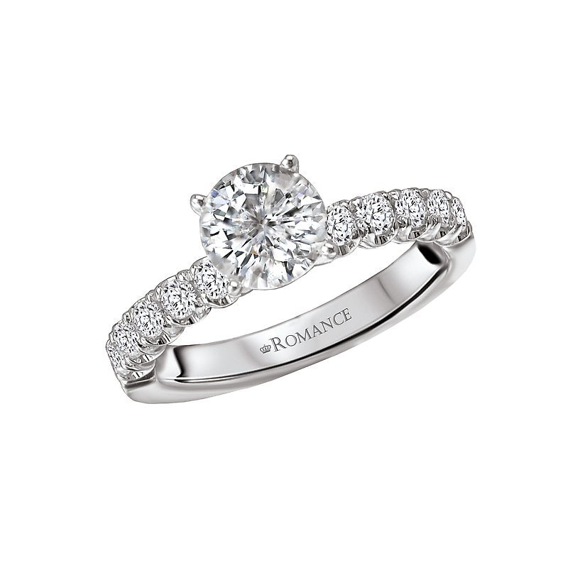 Orbelle Bandora 18K White Gold Diamond Engagement Semi-Mount Ring