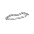 18K White Gold Curved Diamond Wedding Band - Orbelle Collection