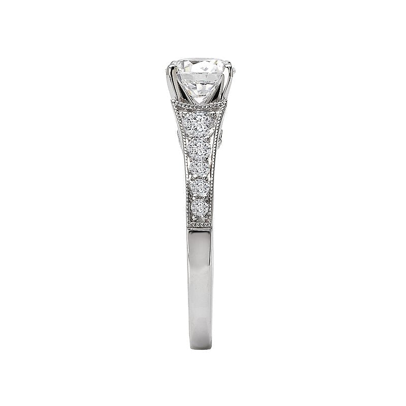Orbelle Lab Grown Diamond Peg Head Semi-Mount Ring in 14K White Gold