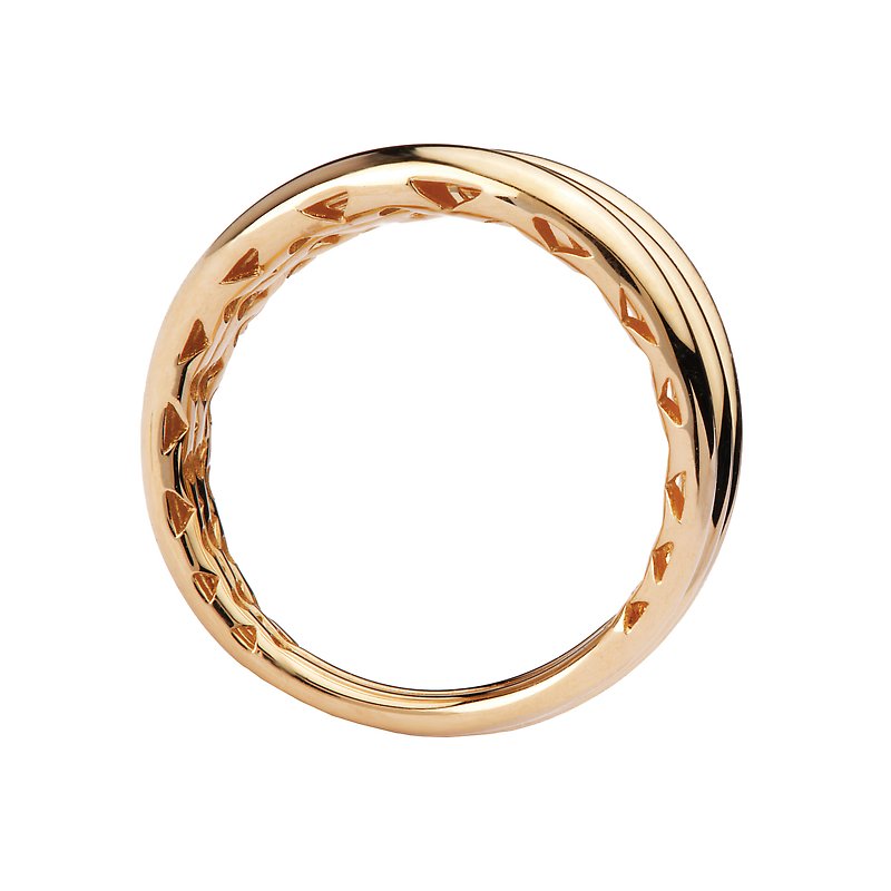 Luxora 14kt Gold Spiral Fashion Ring - 4 Row Twist Design