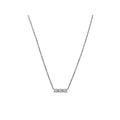 Aurenza Classics Lab Grown Diamond Fashion Necklace | 14K White Gold Adjustable Rollo Chain