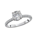 Bandora 14K White Gold Semi-Mount Engagement Ring with Lab Grown Diamond
