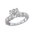 Orbelle 14K White Gold Diamond Engagement Ring Semi-Mount, 1CTW Round Cut, Fits 8.2mm Center Stone