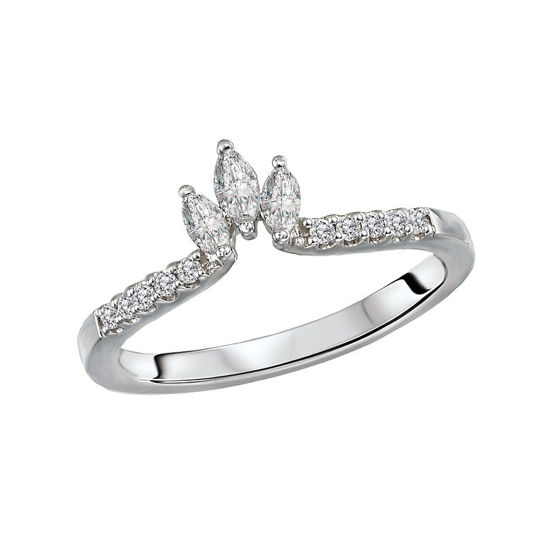 Glemera Diamond Nesting Wedding Band in 14K White Gold
