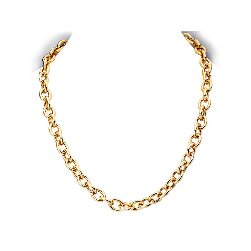 Luxora 14K Yellow Gold Cable Link Necklace - Italian Fashion Jewelry