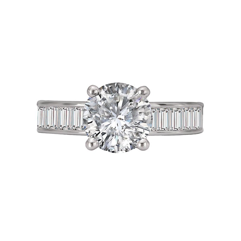 Orbelle Lab Grown Diamond Engagement Ring - Bandora 14K White Gold Semi-Mount