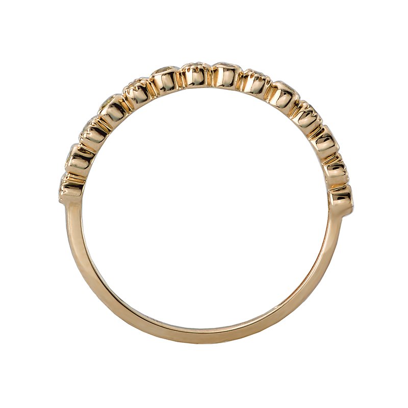 Luxora 14K Yellow Gold Ladies Fashion Diamond Ring - Round Cut