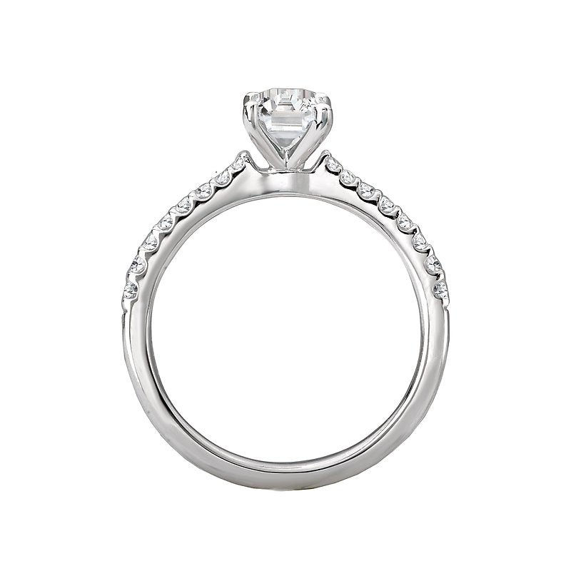 Glemera Bandora 14K White Gold Diamond Semi-Mount Engagement Ring
