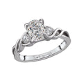 Orbelle 3 Stone Oval Diamond Engagement Ring in 18K White Gold