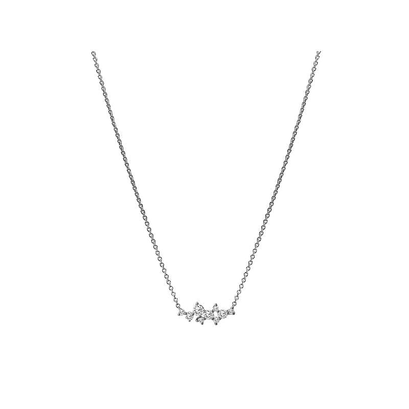 Luxora 14K White Gold Adjustable Lariat Diamond Necklace