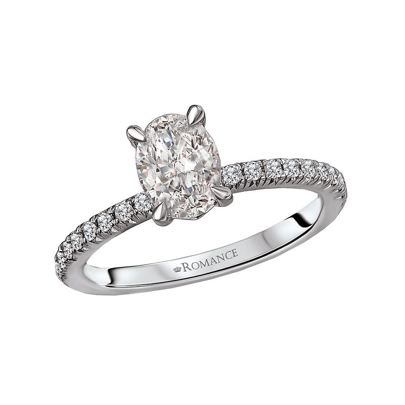 Orbelle White Gold Oval Diamond Semi-Mount Ring