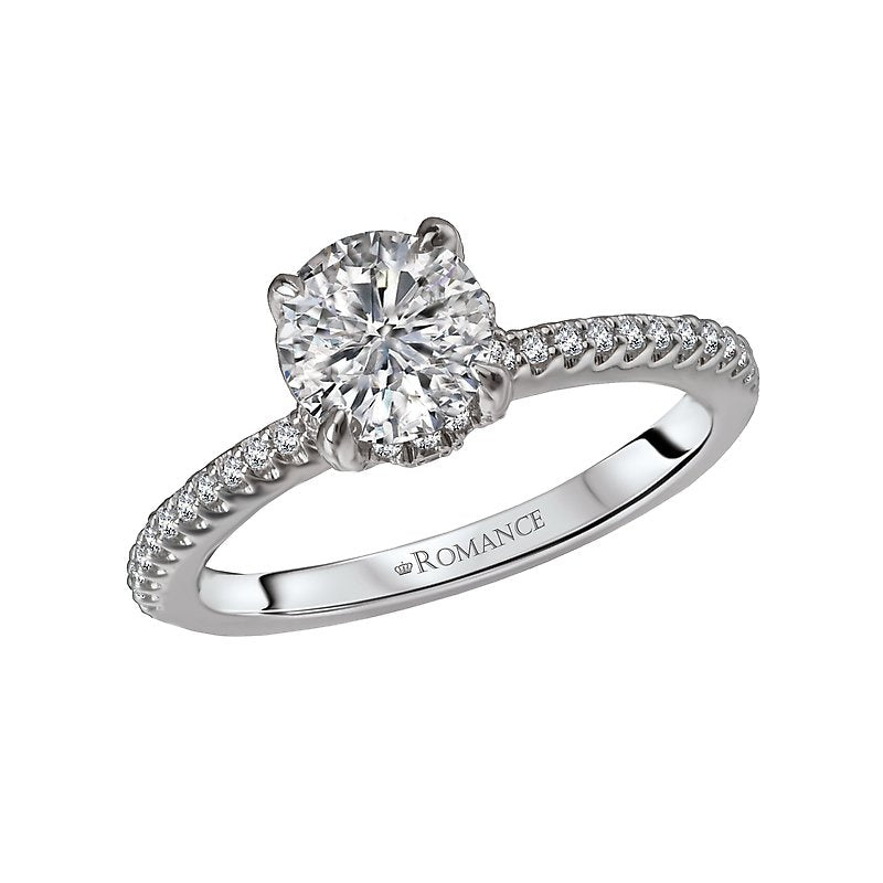 Bandora 14K White Gold Diamond Engagement Semi-Mount Ring