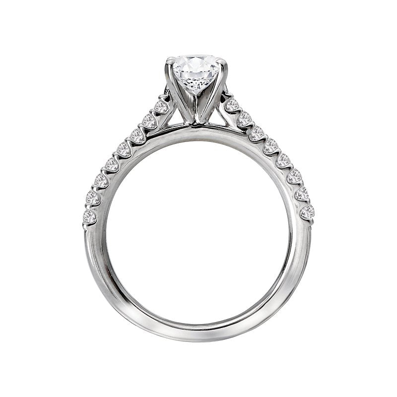 Bandora Oval Diamond Engagement Ring in 14K White Gold