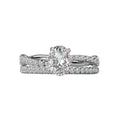 Orbelle White Gold Oval Cut Lab Grown Diamond Semi-Mount Engagement Ring