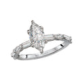 Orbelle White Gold Marquise Cut Lab Grown Diamond Semi-Mount Engagement Ring