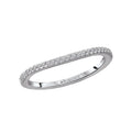 Curved 14K White Gold Diamond Wedding Band - Orbelle Matching Bands