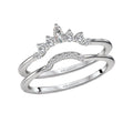Orbelle Nesting Wedding Band with Marquise and Round Diamonds in 14K White Gold
