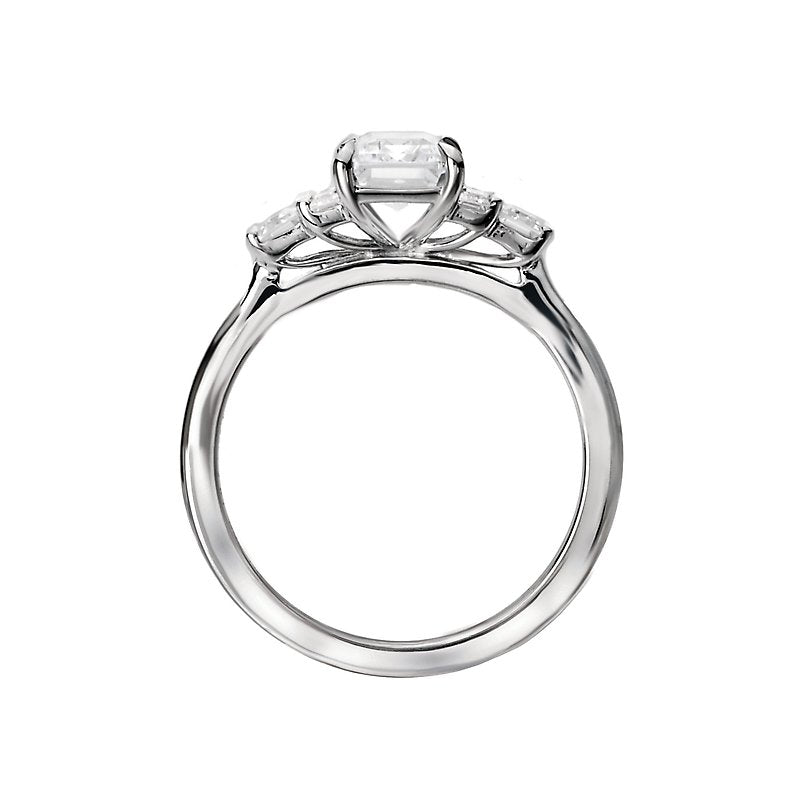 Orbelle White Gold Baguette Diamond Semi-Mount Engagement Ring