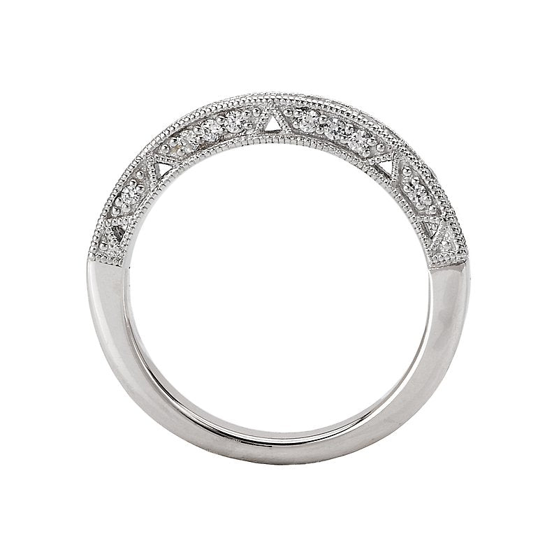 Orbelle Curved Matching Diamond Wedding Band in 14K White Gold
