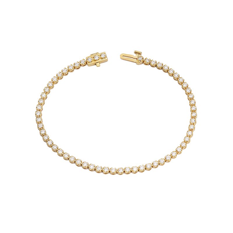 Luxora 14K Yellow Gold Lab Grown Diamond Tennis Bracelet - Round Cut 2.0 Carat