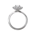 Orbelle Halo Semi-Mount Diamond Ring in 14K White Gold with Oval Lab Grown Diamond