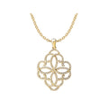 Luxora 14K Yellow Gold Diamond Swirl Pendant