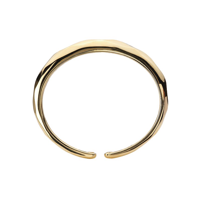 Luxora Italian 14kt Yellow Gold Fashion Cuff Bracelet - Chic and Elegant Statement Piece