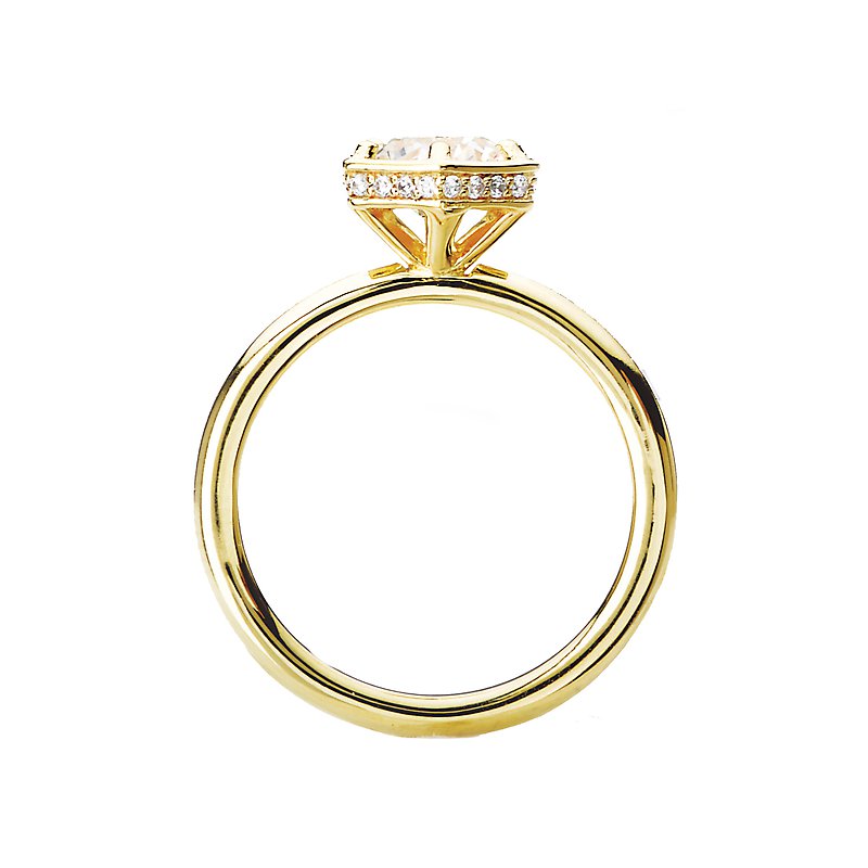 Orbelle Yellow Gold Diamond Semi-Mount Solitaire Engagement Ring