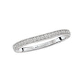 Kim Classics 14K White Gold Diamond Curved Wedding Band