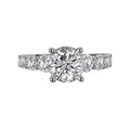 Orbelle Lab Grown Diamond Band Semi-Mount Engagement Ring - Bandora 14K White Gold Round Cut 8.2mm