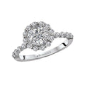 Orbelle Halo Semi-Mount Diamond Ring | 14K White Gold Engagement Ring